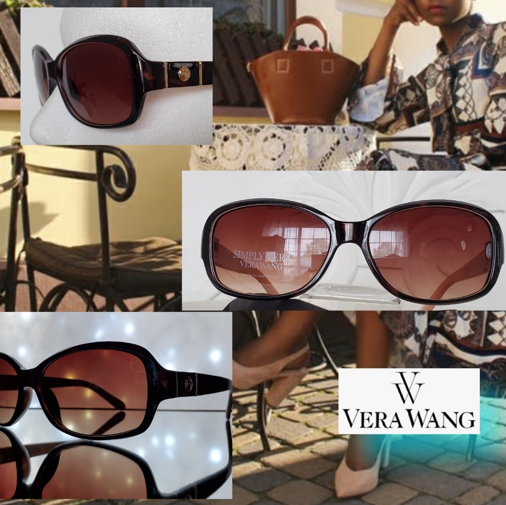 🤎 Tortoise Rectangular Sunglasses by: Vera Wang